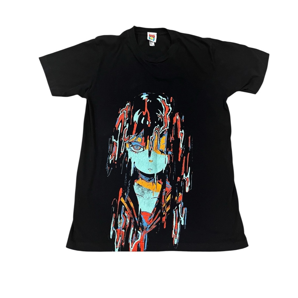 Omocat Rain Girl Paint Japanese Shirt Size Medium Anime